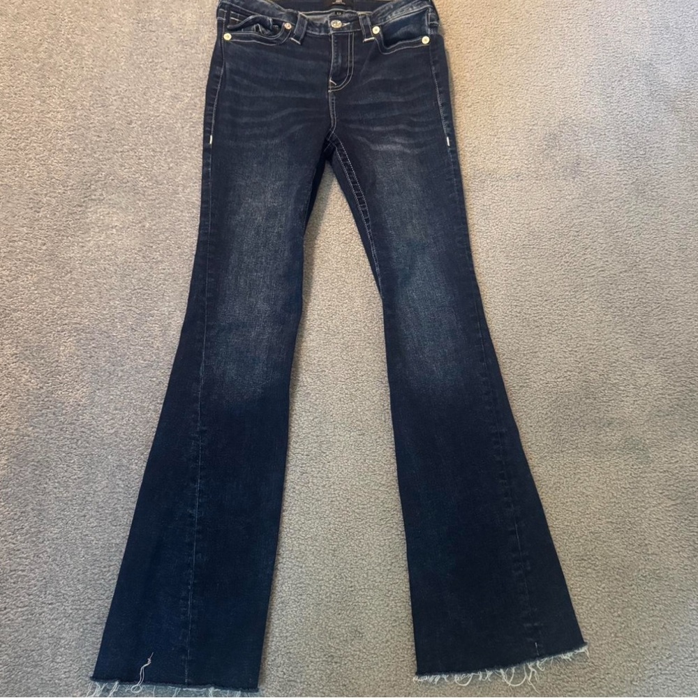 True Religion Dark Indigo Flare Jeans